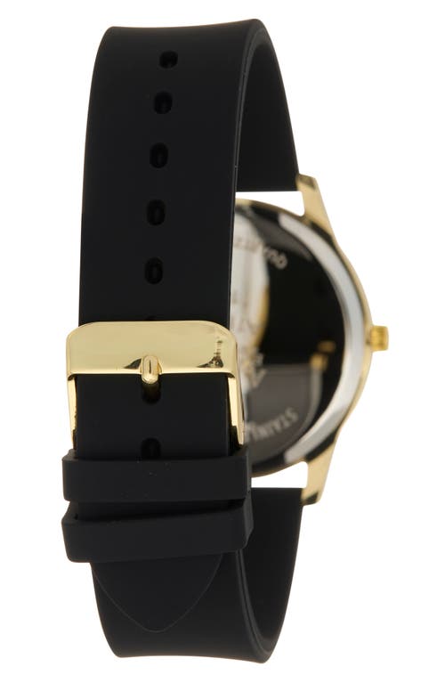 American Exchange Quartz Rubber Strap Watch & Assorted Bracelets Set, 38mm In Black