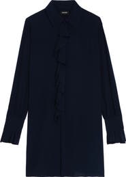 Zadig & Voltaire Rhelyne Ruffle Long Sleeve Shirtdress