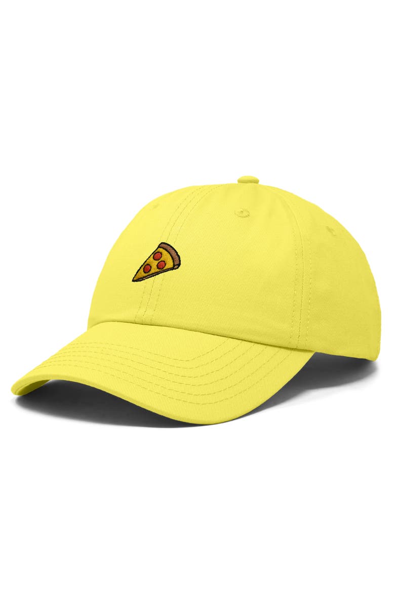 Pizza Slice Embroidered Dad Hat, Alternate, color, Yellow