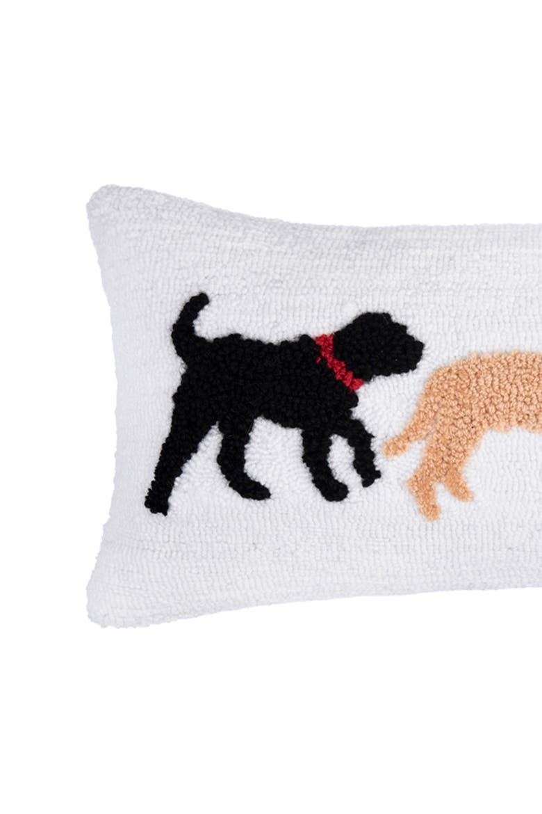 Pets Trio Hooked Throw Pillows, Alternate, color, Brown