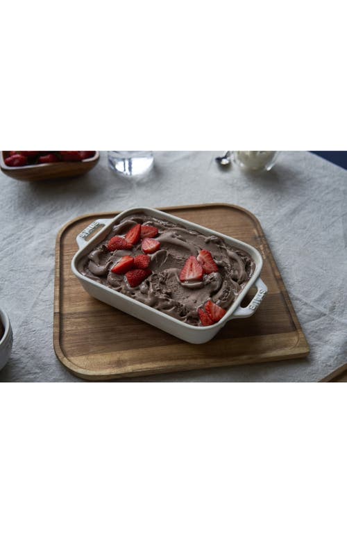 Staub Ceramic 2-pc Rectangular Baking Dish Set In White