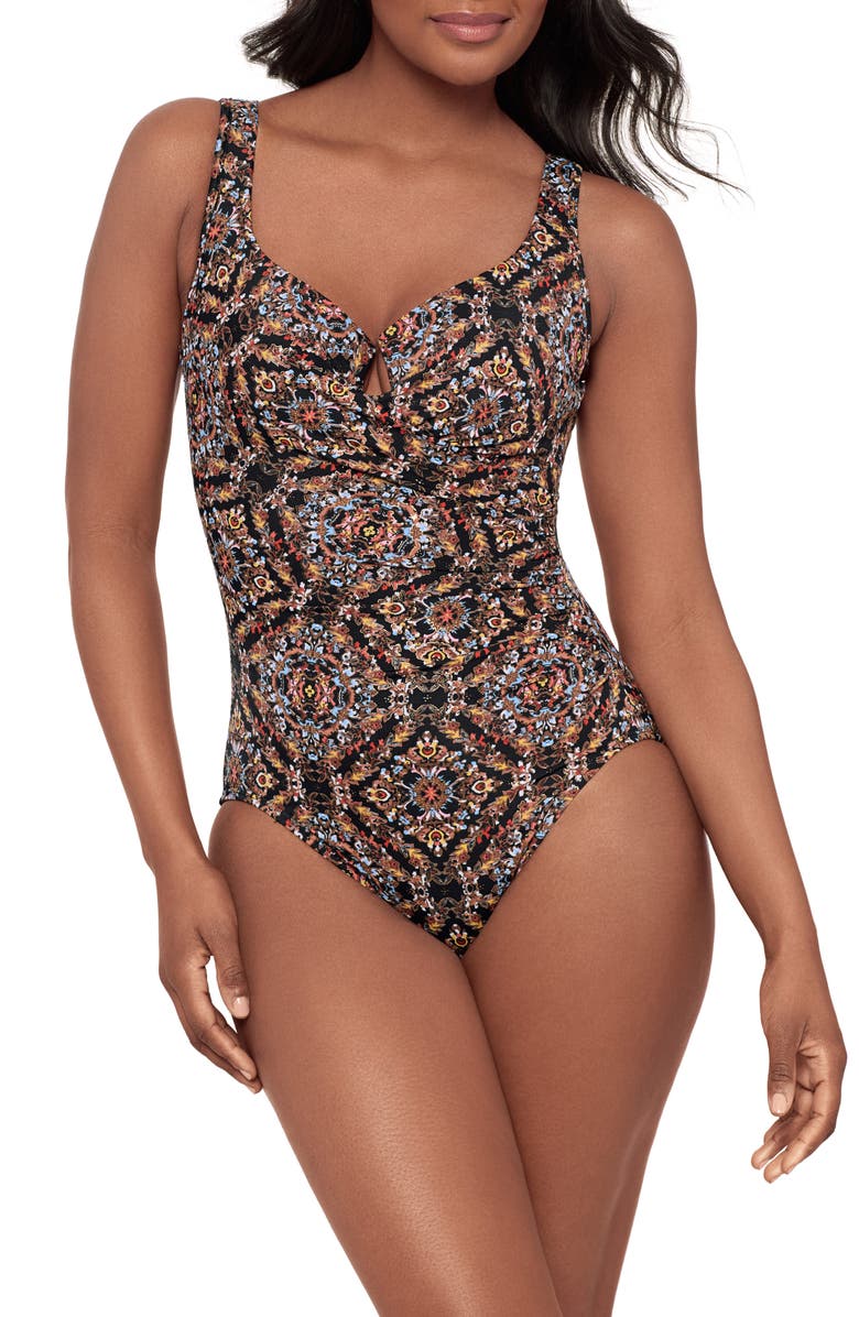 Miraclesuit<sup>®</sup> Scandale Escape Underwire One-Piece Swimsuit, Main, color, 