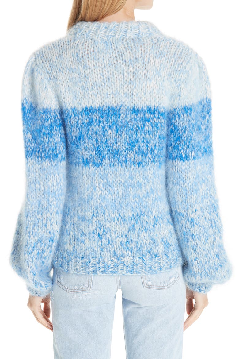 Julliard Stripe Mohair & Wool Sweater, Alternate, color, LAPIS BLUE 593