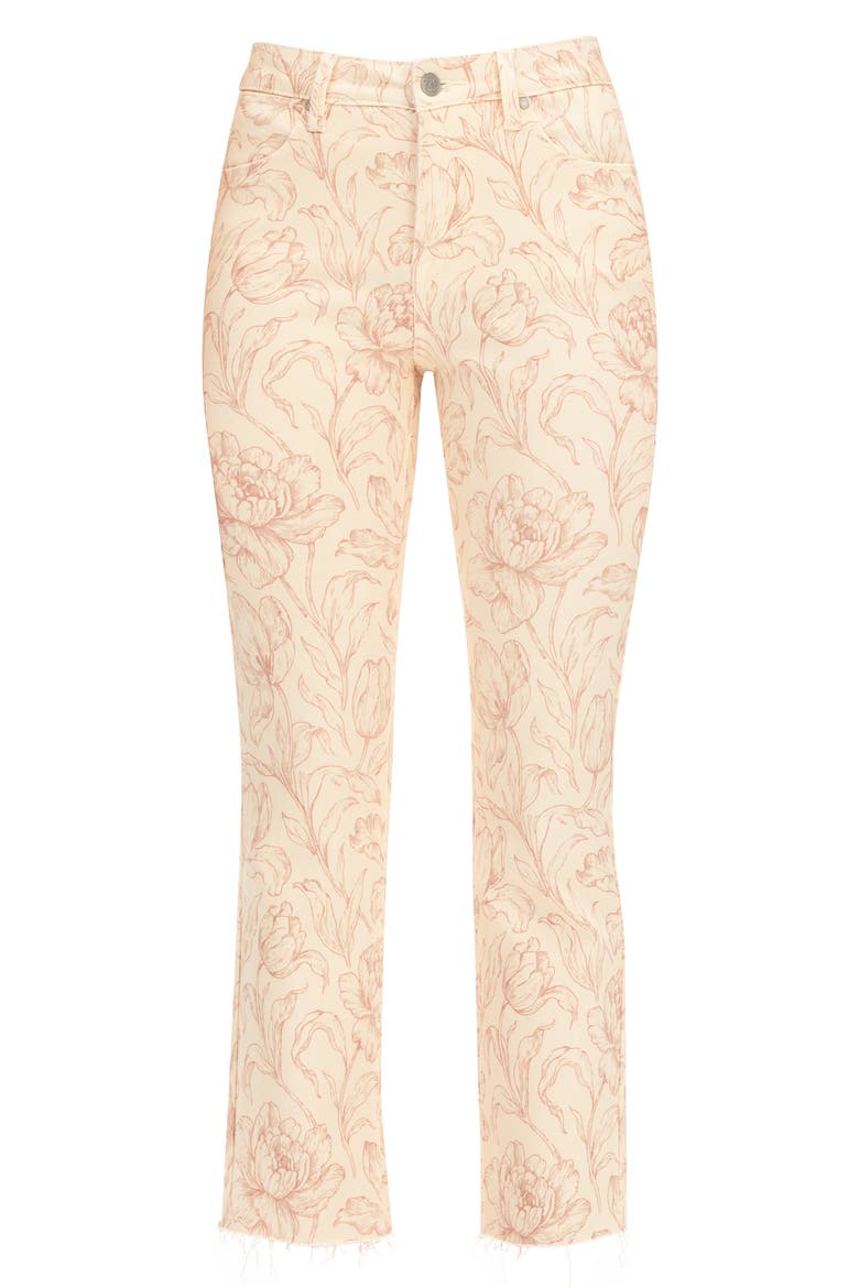 Dublin Floral High Waist Straight Leg Jeans, Alternate, color, BLUSHED SHADOWS