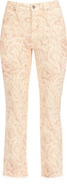Bayeas Dublin Floral High Waist Straight Leg Jeans