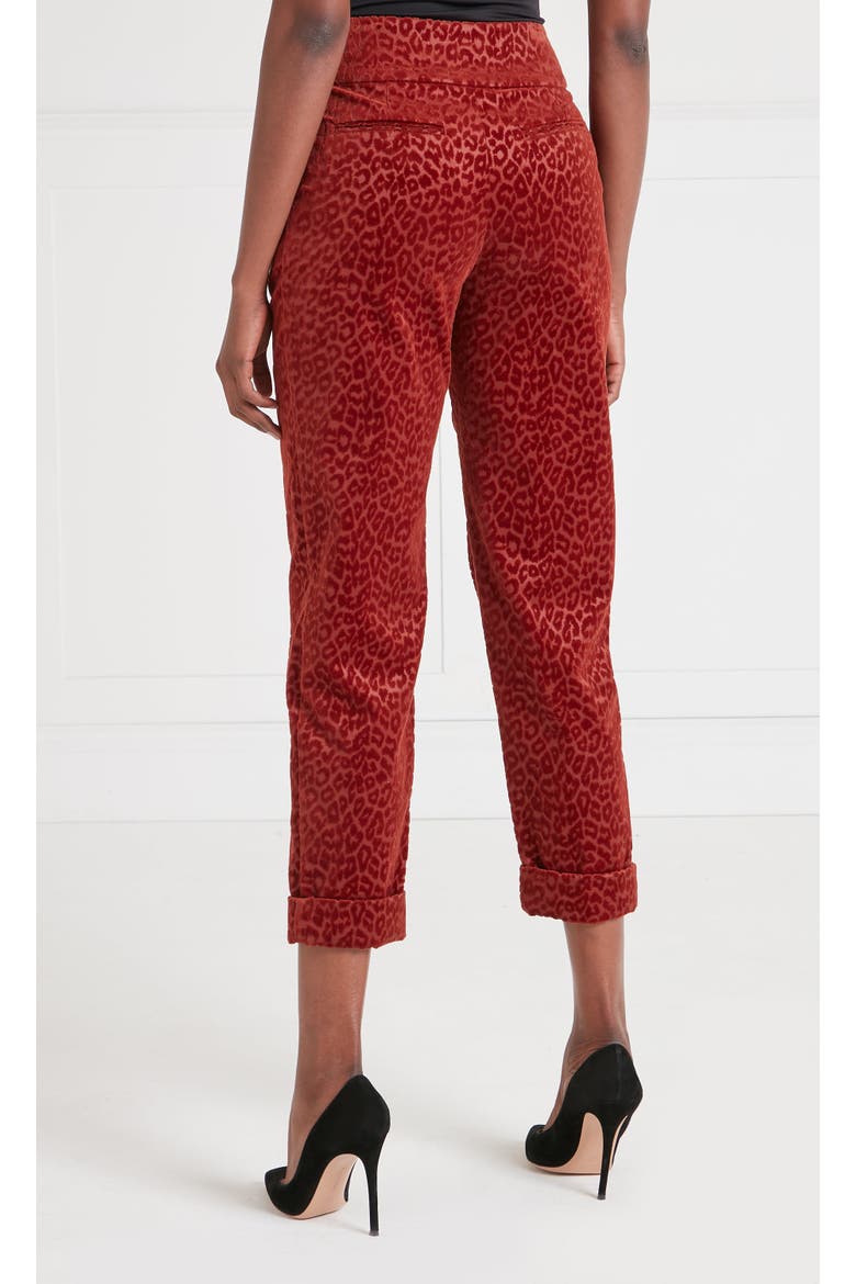 Lynx Velvet Tapered Trouser, Alternate, color, Maple Tonal Leoard