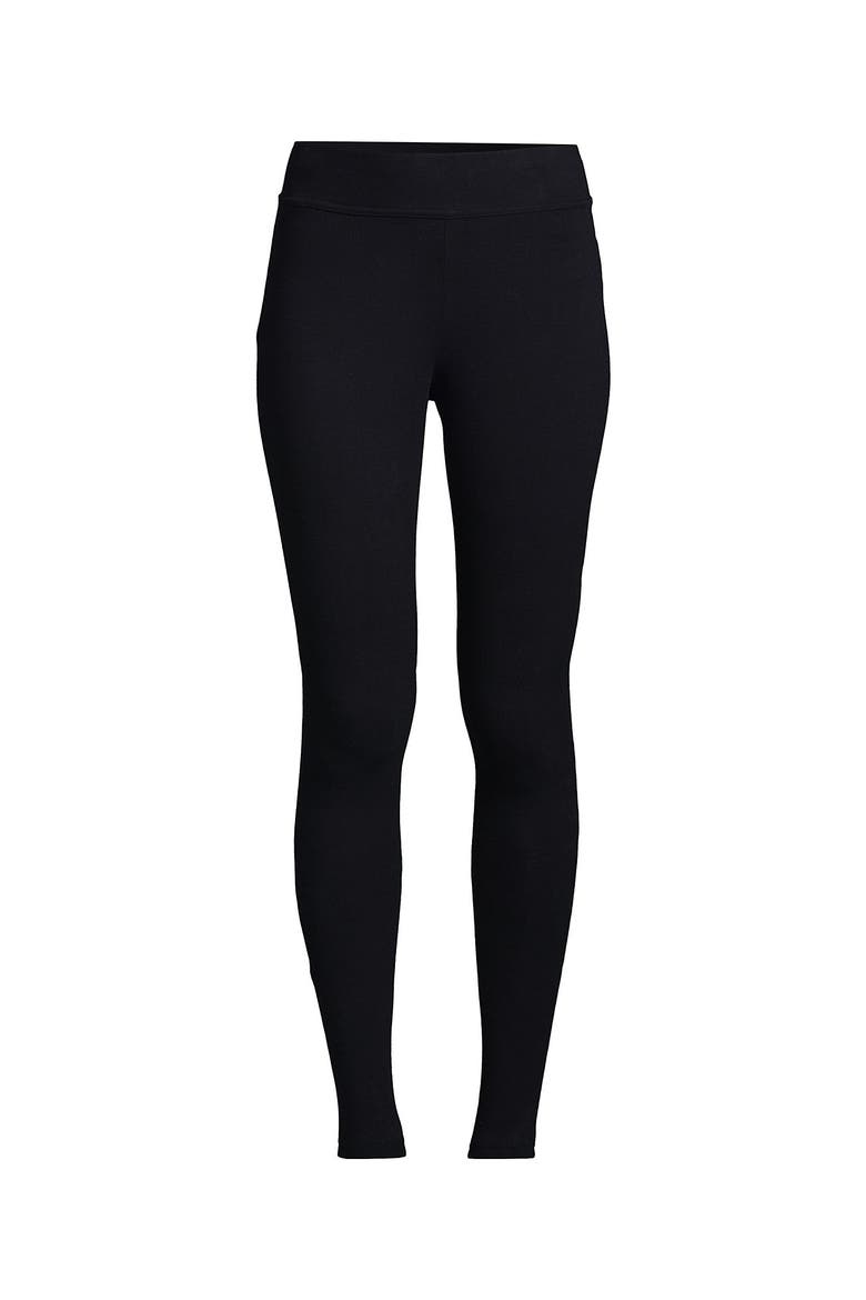 Starfish Mid Rise Knit Leggings, Alternate, color, Black