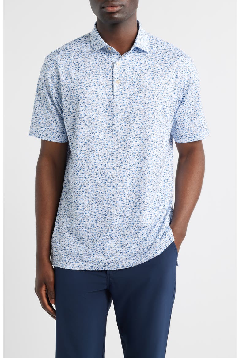 Coastline Performance Jersey Polo, Main, color, WHITE