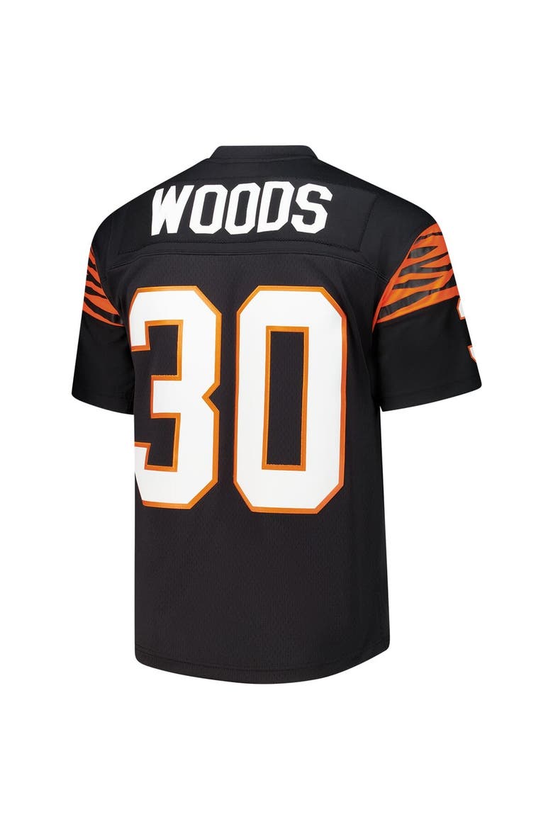 Men's Mitchell & Ness Ickey Woods Black Cincinnati Bengals 1988 Legacy Replica Jersey, Alternate, color, Black
