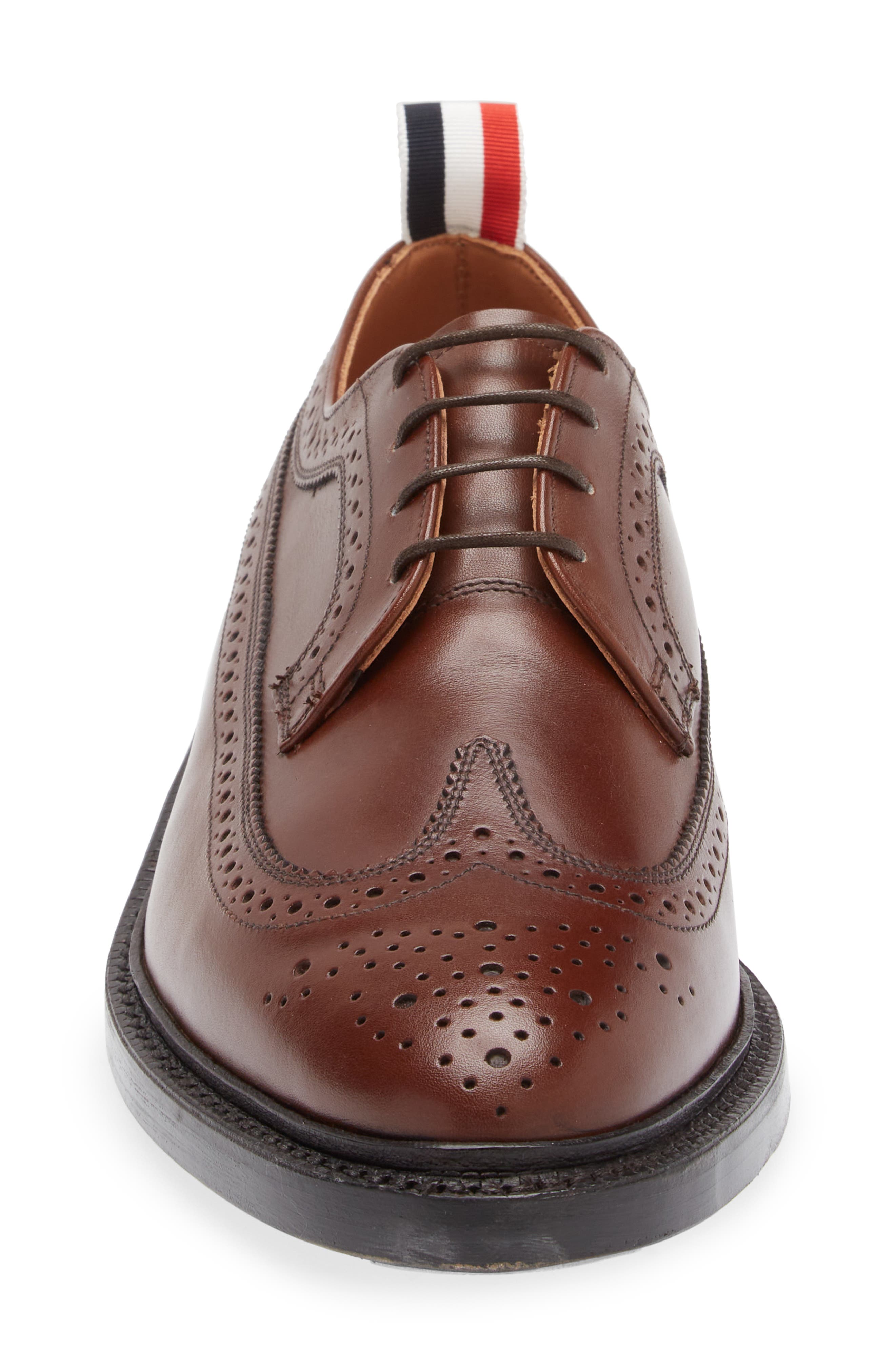 Thom Browne Classic Longwing Derby, Alternate, color, Brown