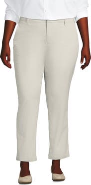 Lands' End Mid Rise Classic Straight Leg Chino Ankle Pants