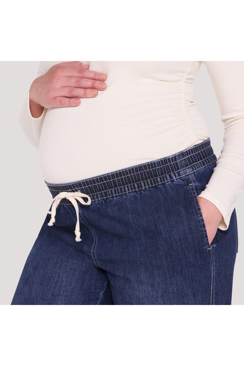 Under the Belly Tie Waist Denim Wide Leg Pant, Alternate, color, Grady Wash