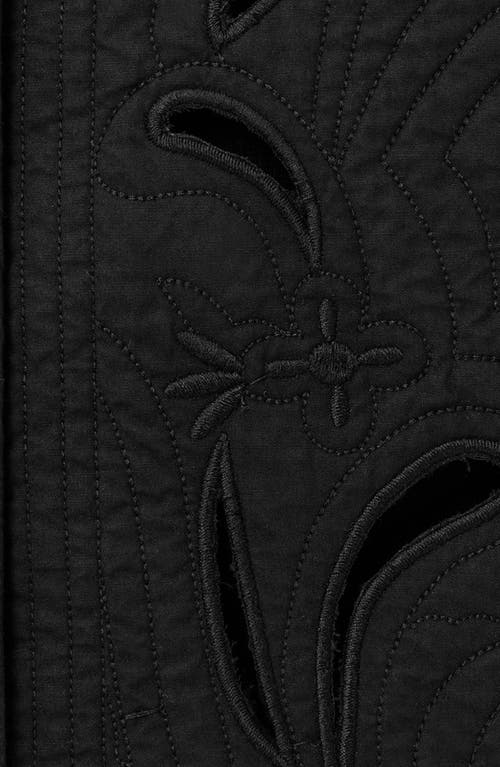 Allsaints Clary Quilted Shacket In Black