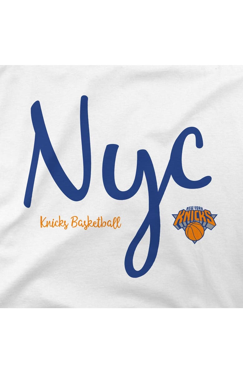 Stadium Essentials Women's Stadium Essentials White New York Knicks Cropped Third Quarter T-Shirt, Alternate, color, White