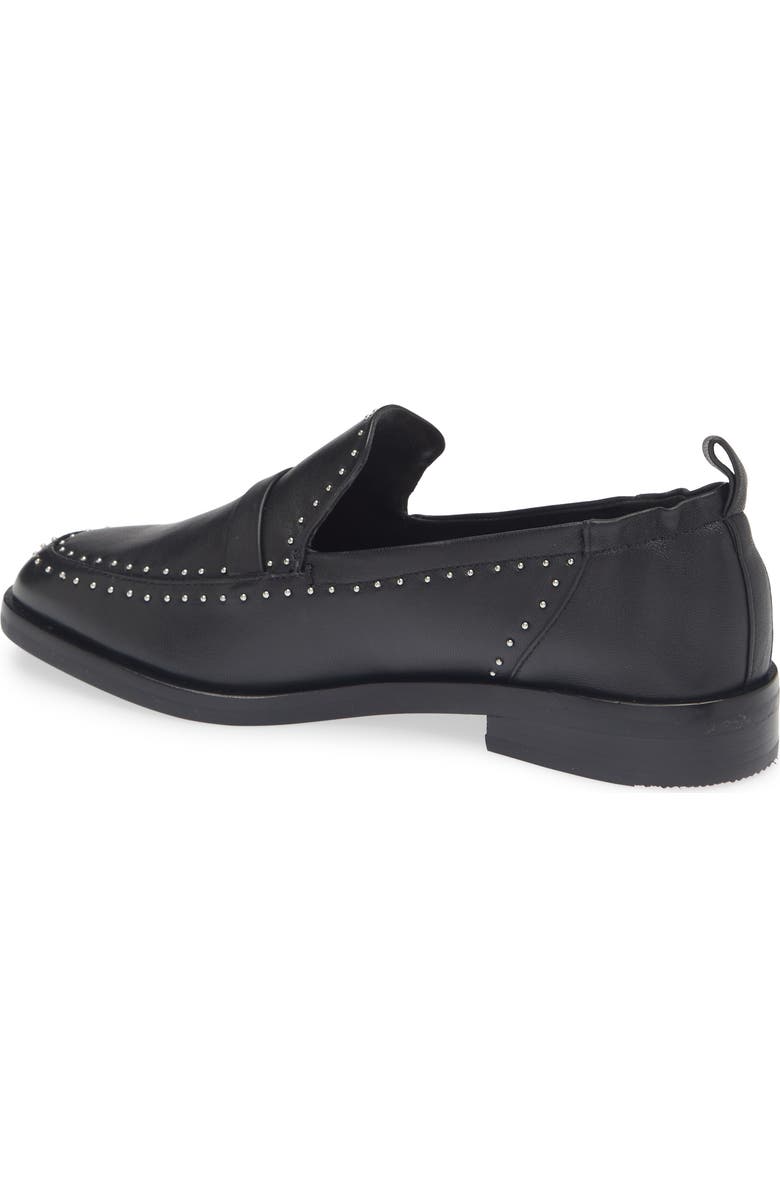 3.1 Phillip Lim Alexa Microstud Leather Penny Loafer, Alternate, color, Black