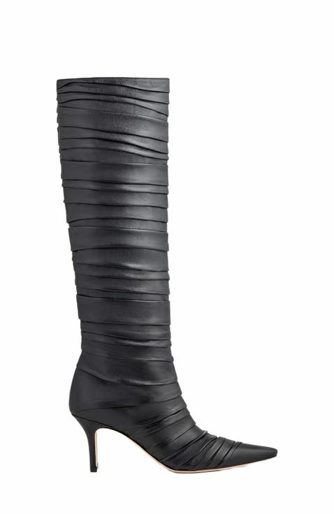Plisse Knee Boot