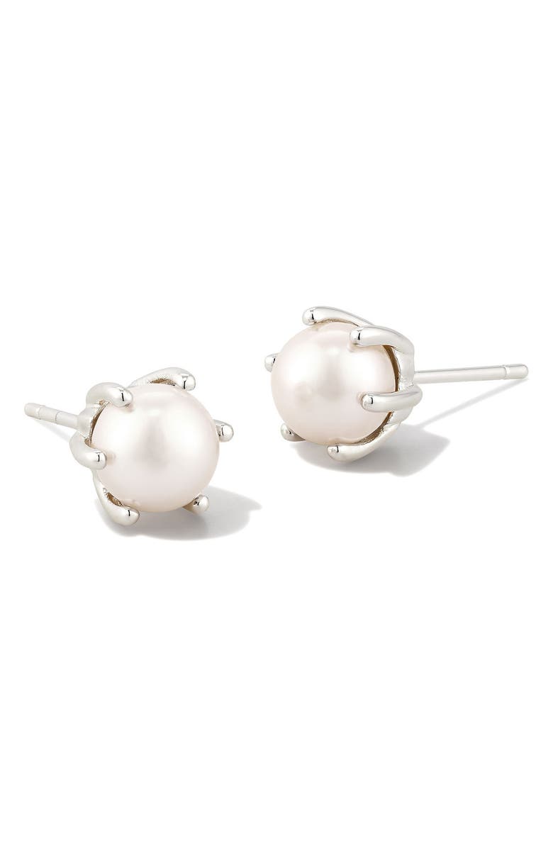 Kendra Scott Ashton Cultured Pearl Stud Earrings, Alternate, color,