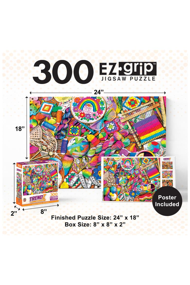 Hooked on Color 300 Piece Jigsaw Puzzle, Alternate, color, Multicolor