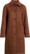 BCBGMAXAZRIA Paneled Faux Suede Coat