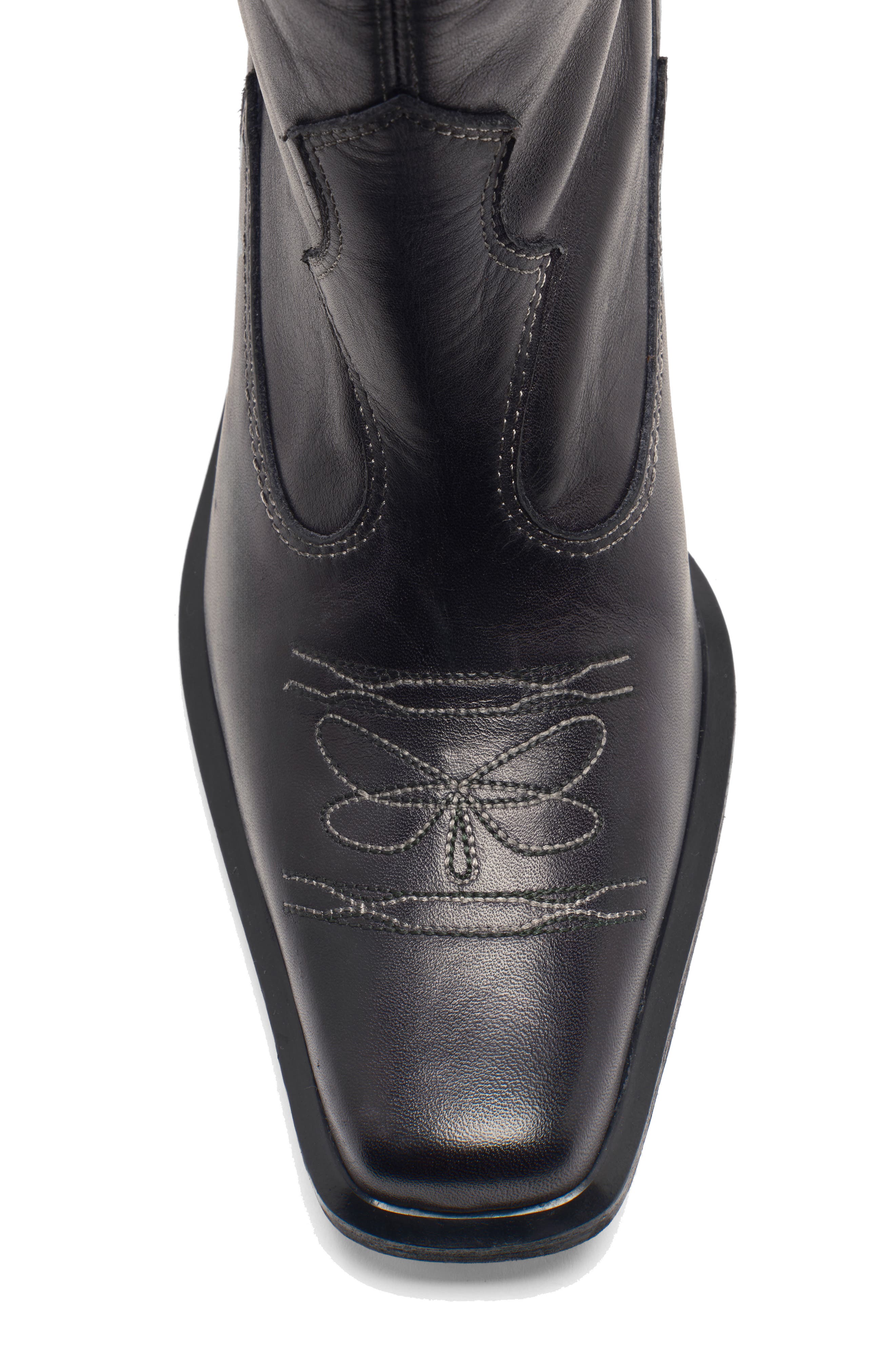 Free People Wandering Western Boot, Alternate, color, Black Leather