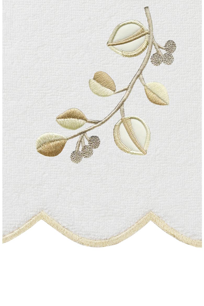 Wild Branch Scallop 3-Piece Towel Set, Alternate, color, WHITE/ BEIGE
