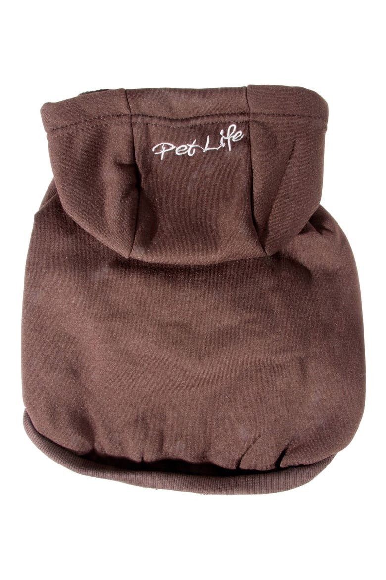 Fashion Plush Dog Hoodie, Main, color, BROWN