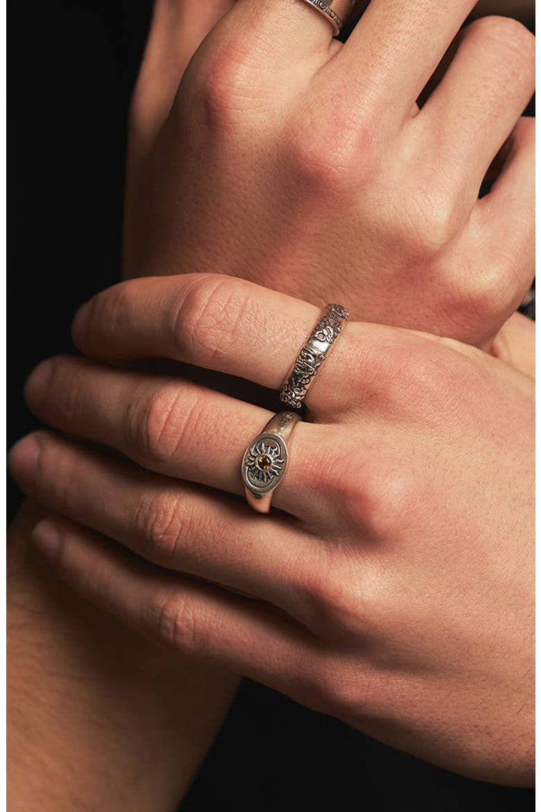 Helios Signet Ring, Alternate, color, SILVER
