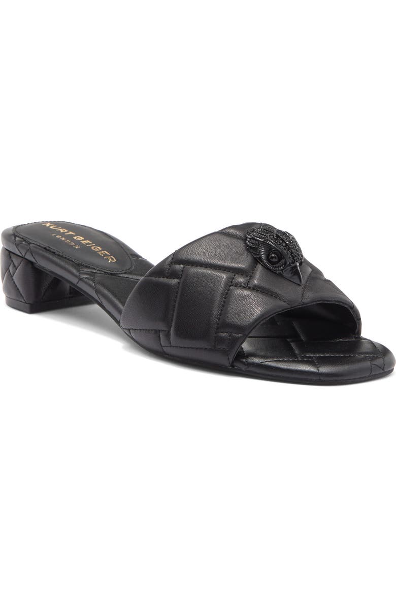Kurt Geiger London Kensington Quilted Slide Sandal, Main, color, Black