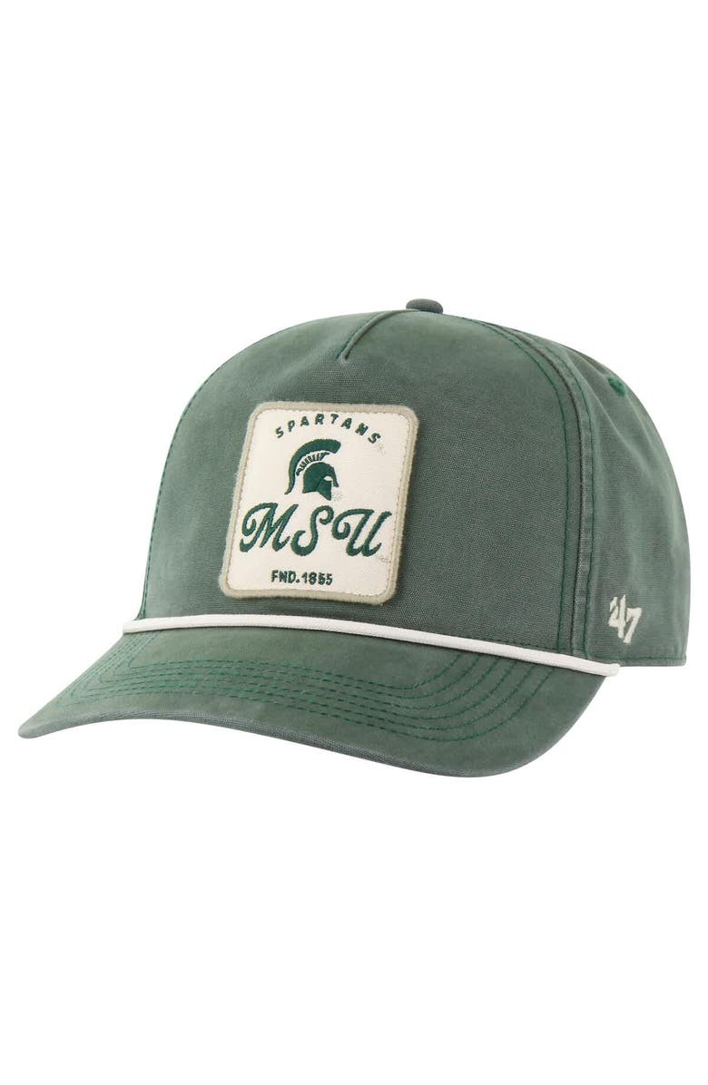 '47 Men's '47 Green Michigan State Spartans Pitstop Hitch Rope Adjustable Hat, Main, color, Green