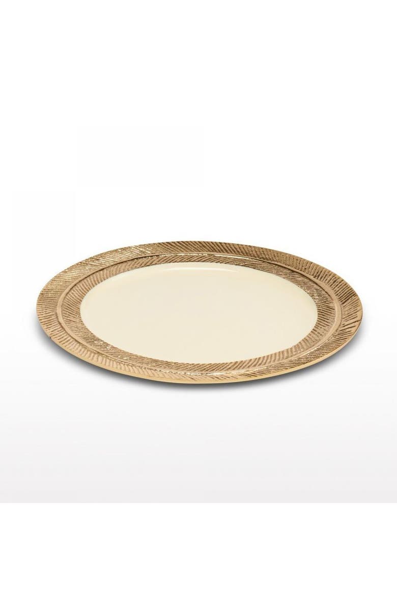 Lunares Feather Plates Gold/Oyster - In Stock - Medium, Alternate, color, 