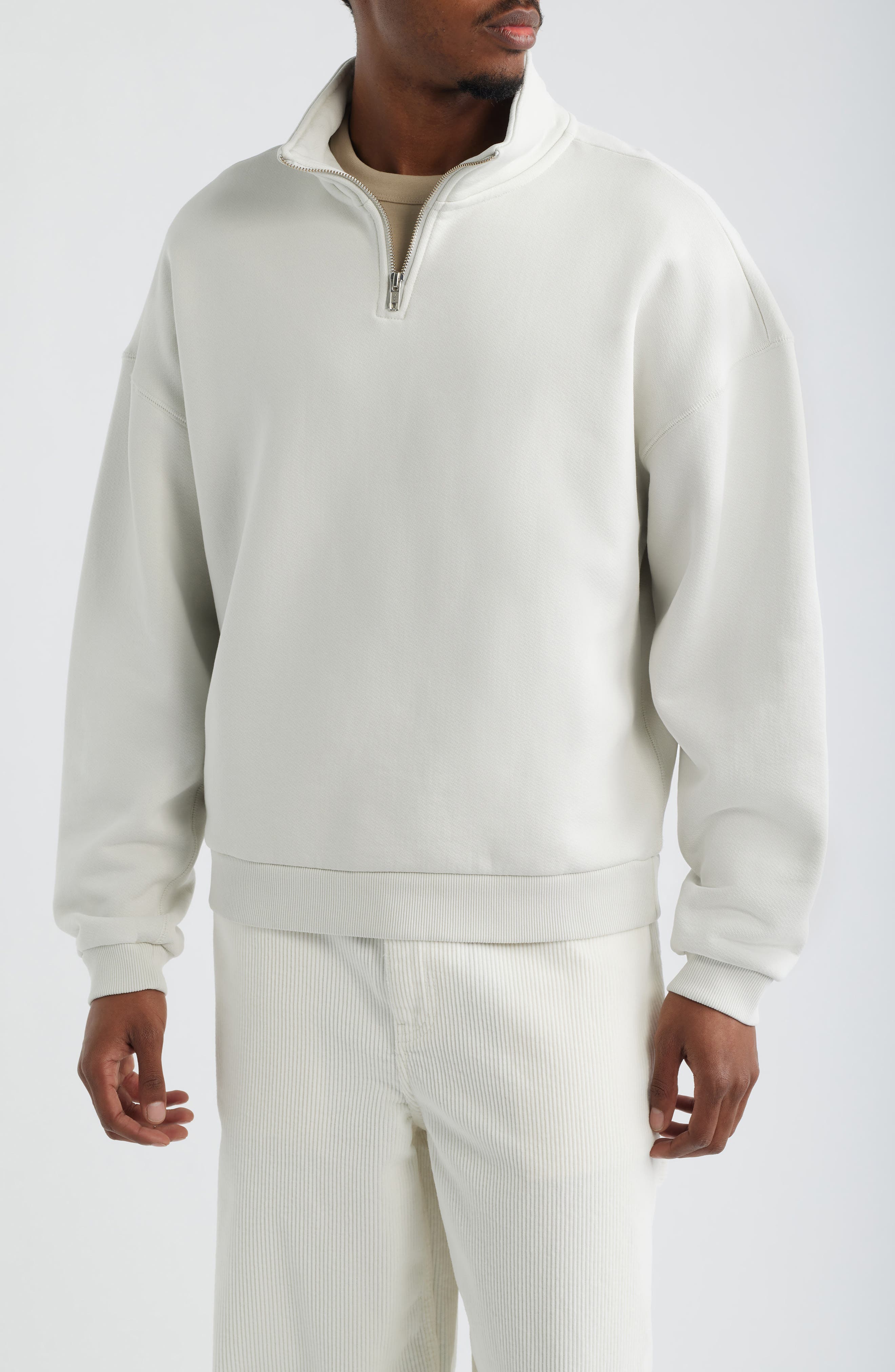 Oversize Core Quarter Zip Sweatshirt (Men) | Nordstrom
