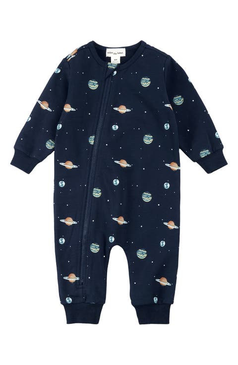 Planets French Terry Zip Romper (Baby)