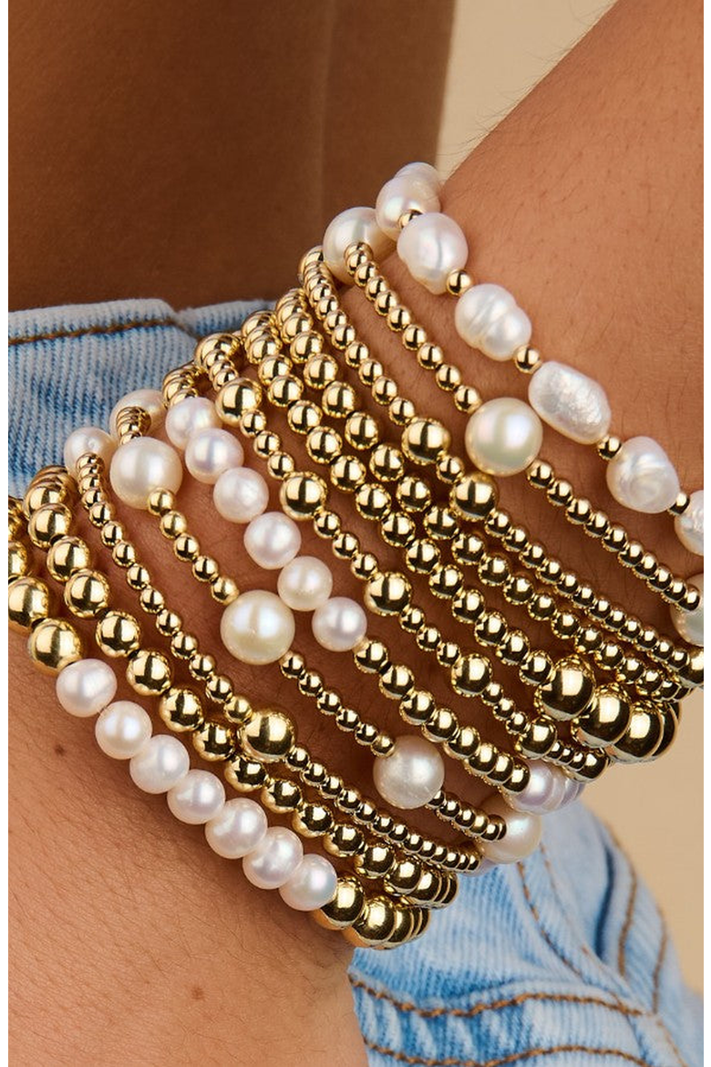 Eva Gold Bead Bracelet, Alternate, color, 6.5 Inch