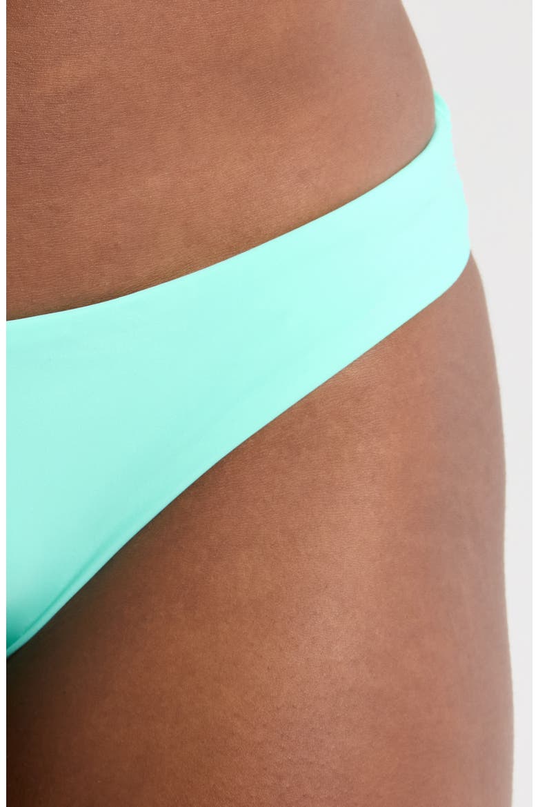 Ruched Hipster Bikini Bottoms, Alternate, color, SEAFOAM