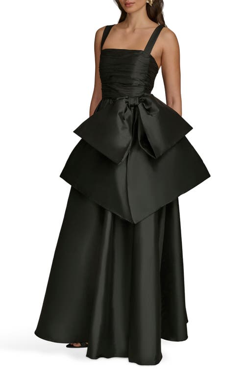 Donna Karan New York Bow Sleeveless Gown In Black