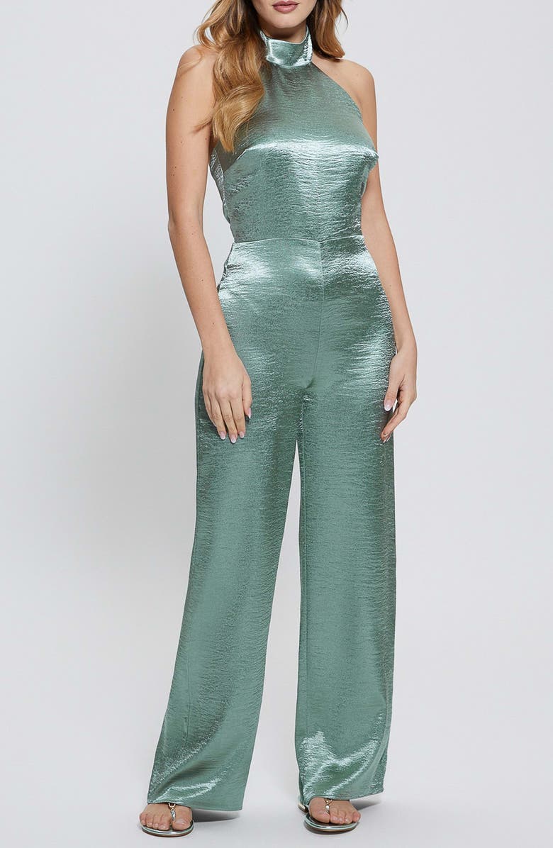 GUESS Mae Satin Jumpsuit, Main, color,