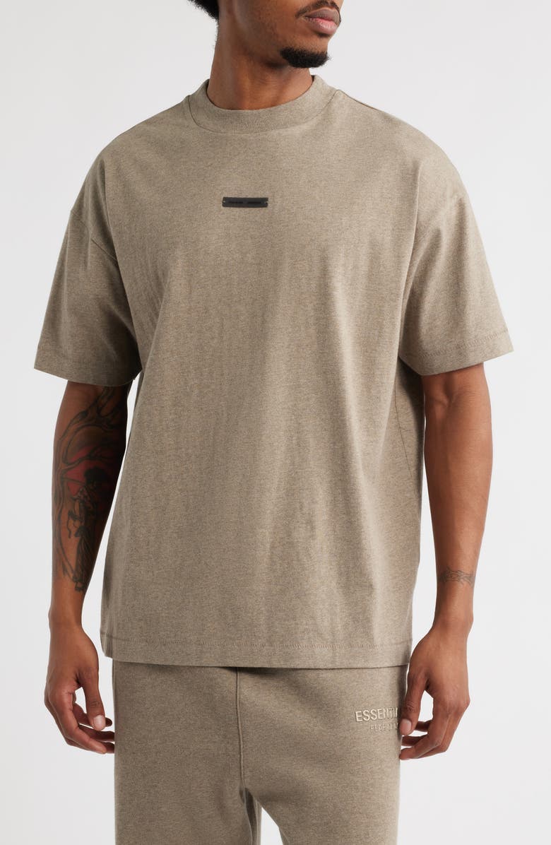 Fear of God Essentials Classic Fit Logo Graphic T-Shirt, Main, color, Homestead Heather