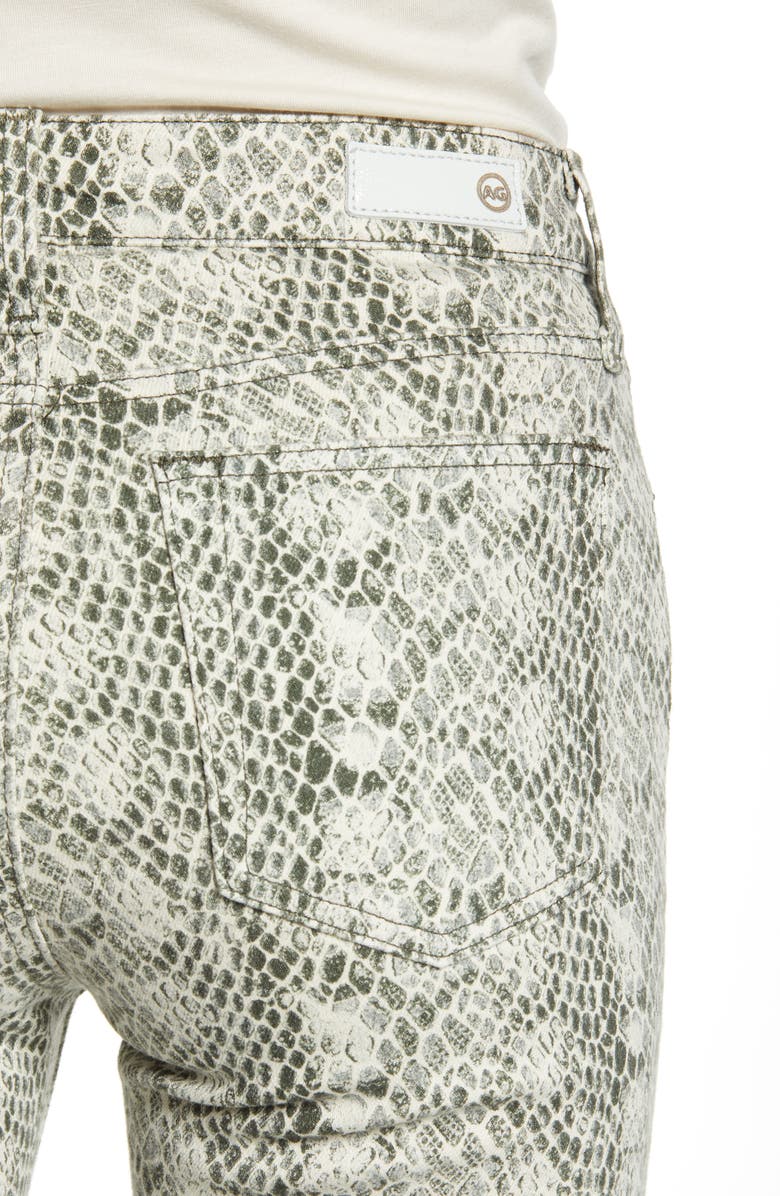 AG Mari High Waist Slim Straight Leg Jeans, Alternate, color, Silk Python Idu