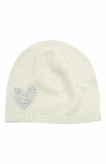 Crystal Heart Cashmere Beanie