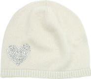 Portolano Crystal Heart Cashmere Beanie