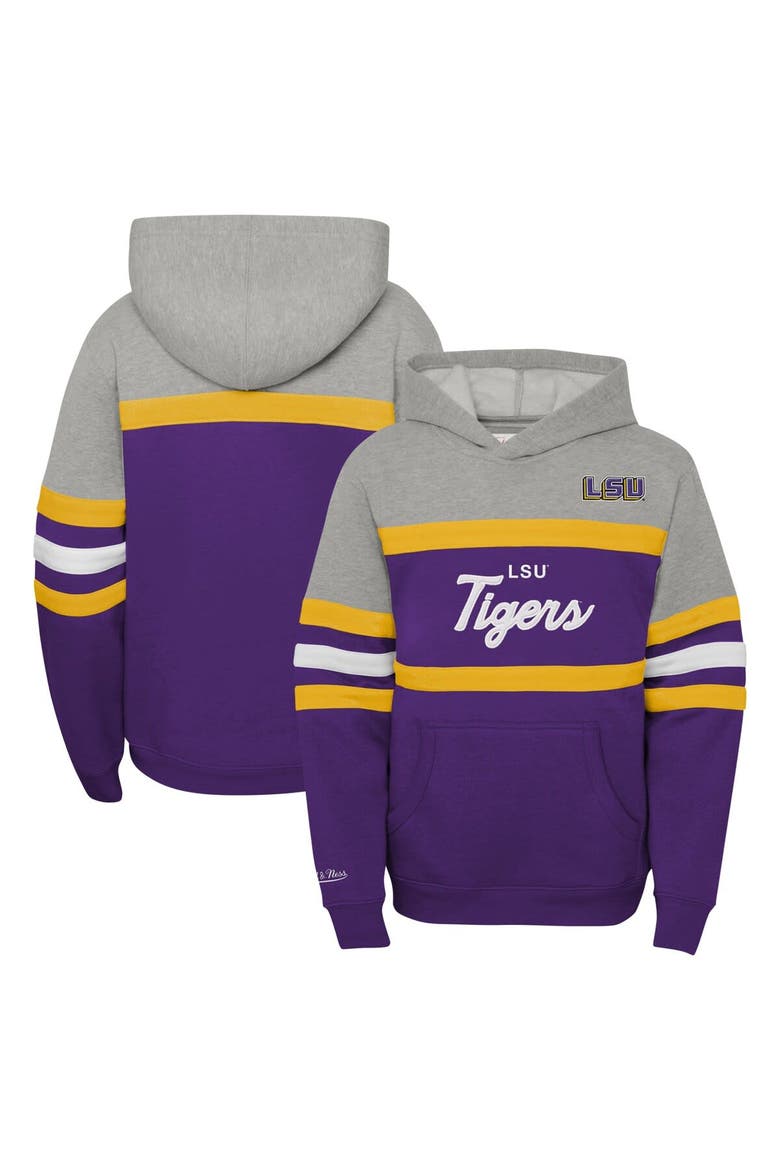 Youth Mitchell & Ness  Purple LSU Tigers Head Coach Hoodie, Main, color, Purple