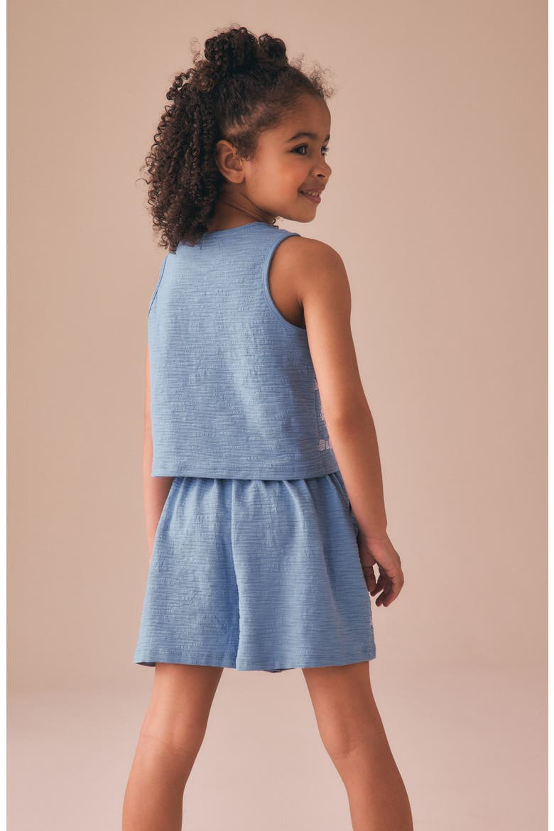 Floral Tile Tank & Shorts Set, Alternate, color, BLUE