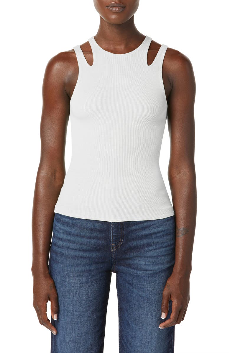 Hudson Jeans Cutout Rib Tank, Main, color,