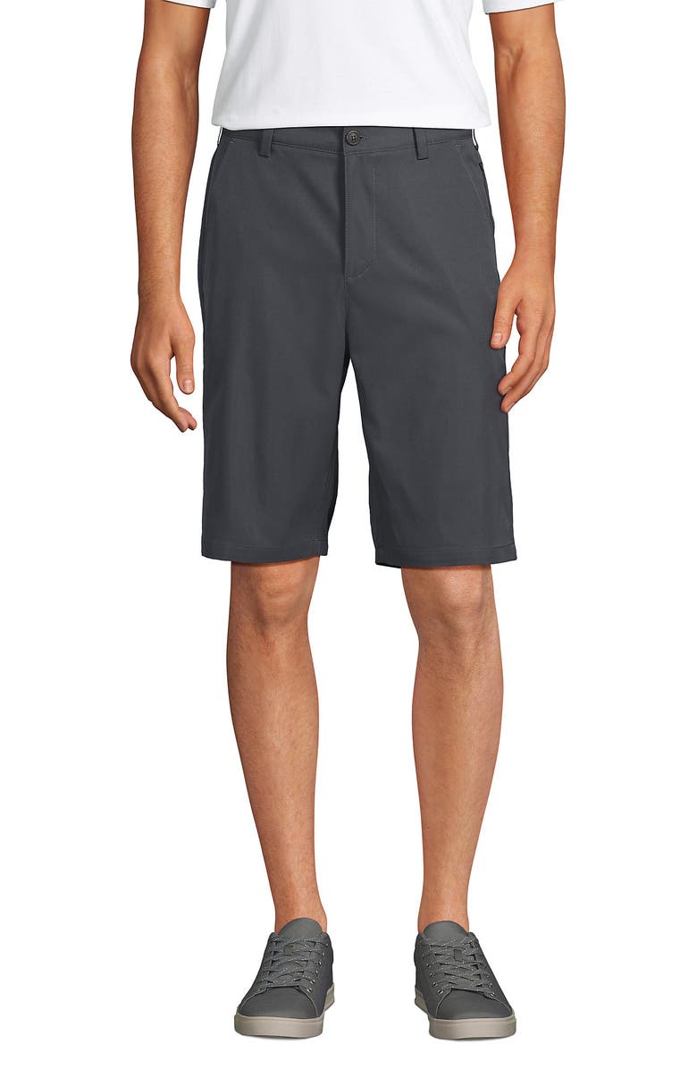 Lands' End School Uniform  Active Chino Shorts, Alternate, color, Arctic Gray