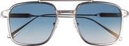 Cartier 54mm Rectangular Gradient Sunglasses