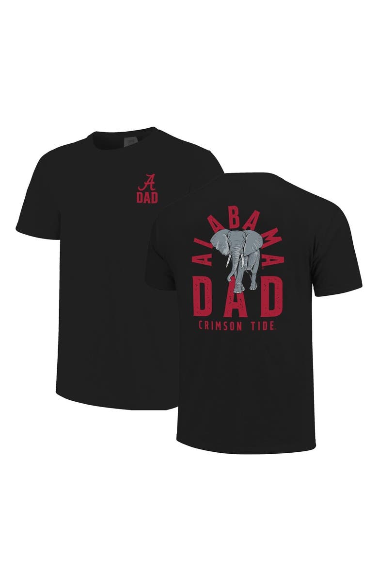 IMAGE ONE Men's Black Alabama Crimson Tide Father's Day Mascot Overlay T-Shirt, Main, color, Black