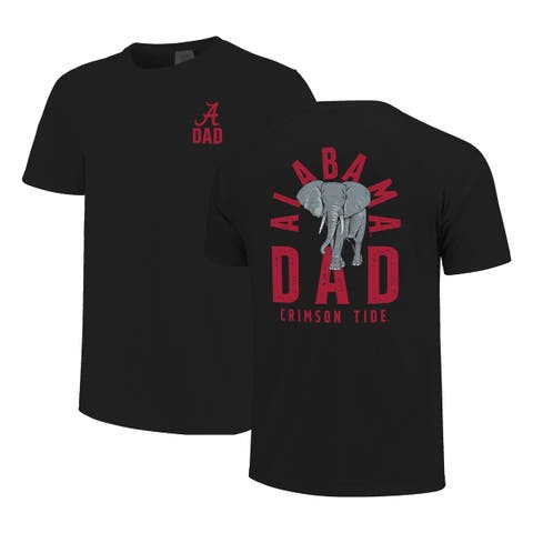 Men's  Black Alabama Crimson Tide Father's Day Mascot Overlay T-Shirt
