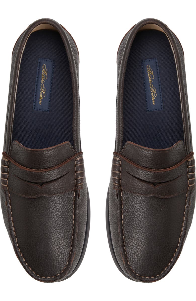 Brooks Brothers Eastport Penny Loafer, Alternate, color, Dark Brown