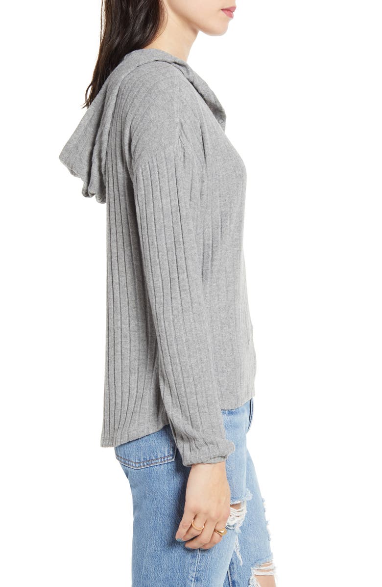 Ten Sixty Sherman Ribbed Hooded Henley, Alternate, color,