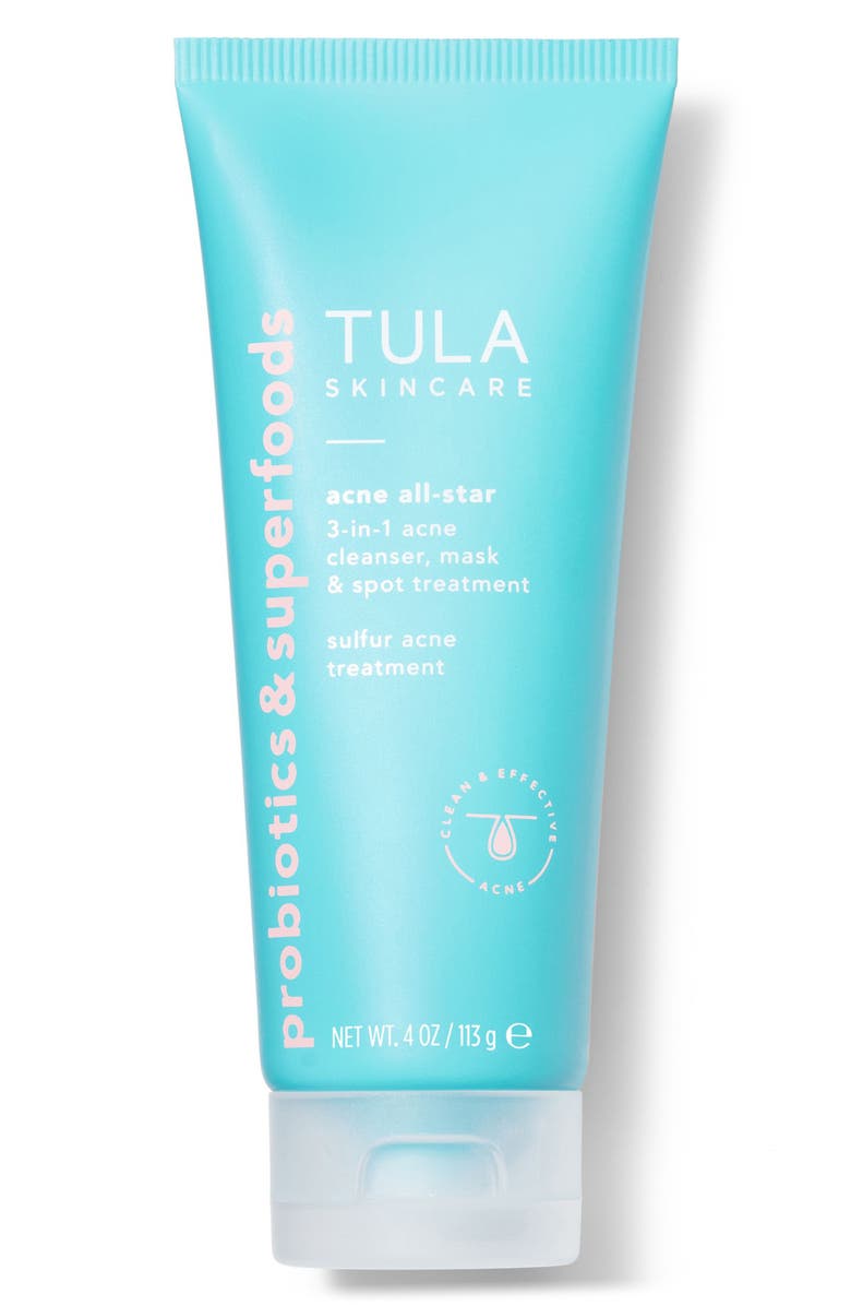 TULA Skincare Acne All-Star 3-in-1 Acne Cleanser, Mask & Spot Treatment, Main, color, 